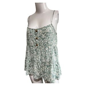 Paper Crane Blue Floral Tank